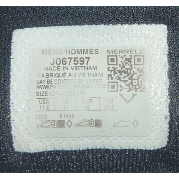 Merrell Men's Size 11.5 Nova 3 Dark Gray Hiking Shoes Outdoor Sneakers - Picture 11 of 12